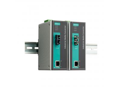 خرید تجهیزات شبکه-مبدل اترنت به فیبر نوری صنعتی موگزا MOXA IMC-101-M-SC-T Ethernet to Fiber Converter